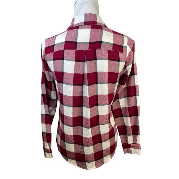 Ellison Long Sleeve Plaid Button Down Urban Outfitters Small Red White - Picture 3 of 6